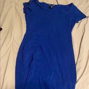 Blue tight dress